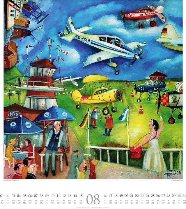 Actual product image Naive Malerei Kalender 2026 (48 x 54 cm, Hardcover, German, English, French)
