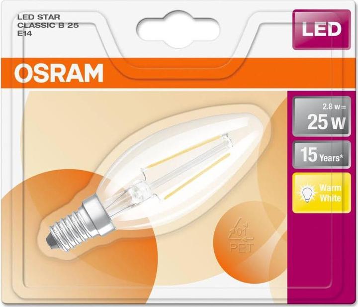 Produktbild Osram Led Retrofit Classic B (E14, 2.50 W, 250 lm, 1 x, F)