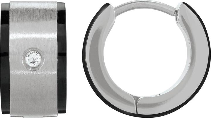 Image du produit Jourdan Boucles d'Oreilles en acier bicolore, zircon (Acier)