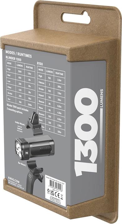 Produktbild knog. Blinder (1300 lm, 150 lm)