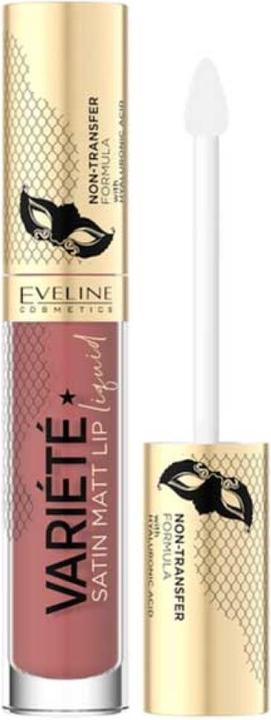 Eveline Variete Satin Matt Lip Liquid Lipstick With Hyaluronic Acid 02 5Ml (02 Raspberry Cream)