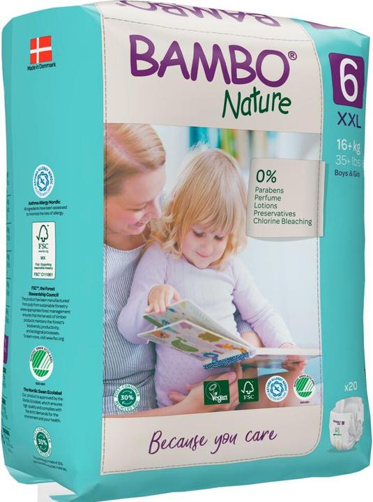 Immagine prodotto Bambo Pannolini bio (Dimensione 6, Pacco trasportabile, 20 Pezzo/i)