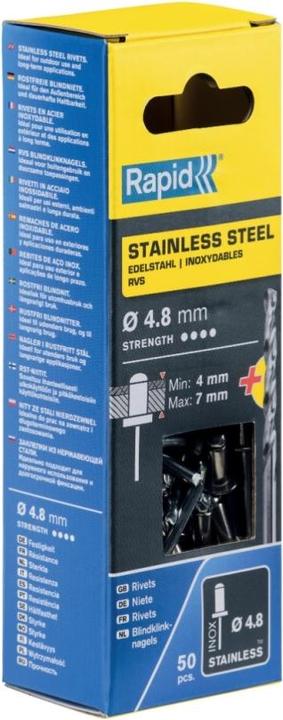 Immagine prodotto Rapid Rivetto cieco in acciaio inox Ø 4,8 x 10 mm