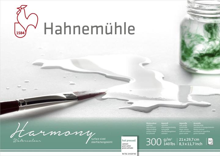 Actual product image Hahnemühle Harmony Watercolour A 4 satin 12 sheets 300 g (A4, Plain, Soft cover)