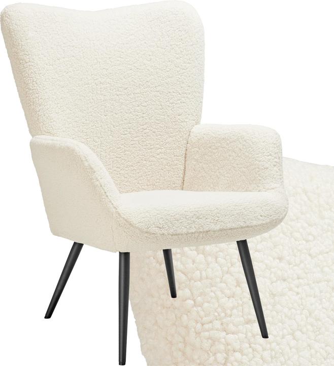 Crema bouclé, Nero