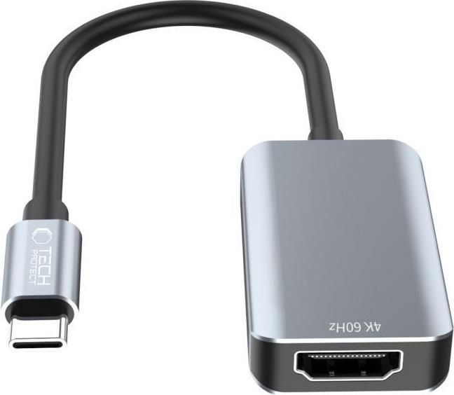 Produktbild Tech-Protect UltraBoost USB-C (Male) / HDMI (Female) 4K 60Hz Adapter - Black (USB Typ-C, 4.50 cm)