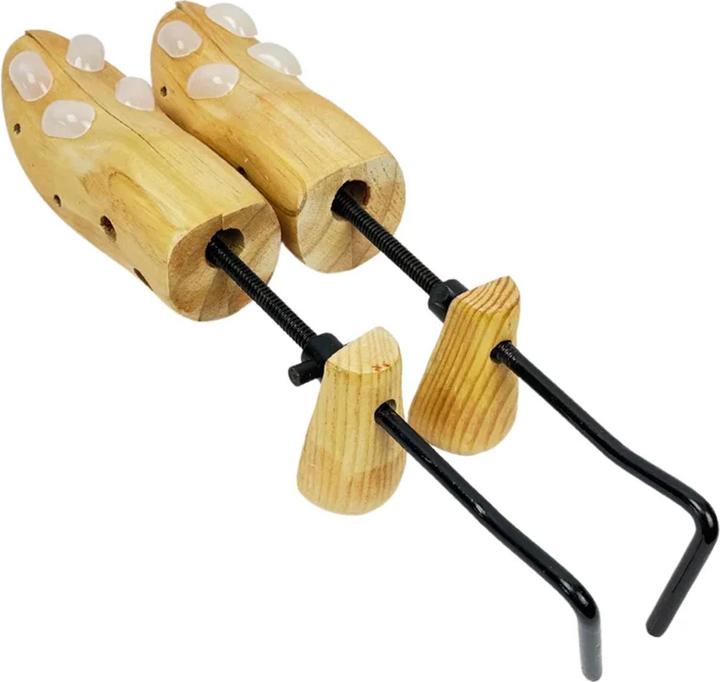 Actual product image Herzberg Home & Living 2-way shoe tree made of cedar wood with pressure point relief for men's shoes (2 x)