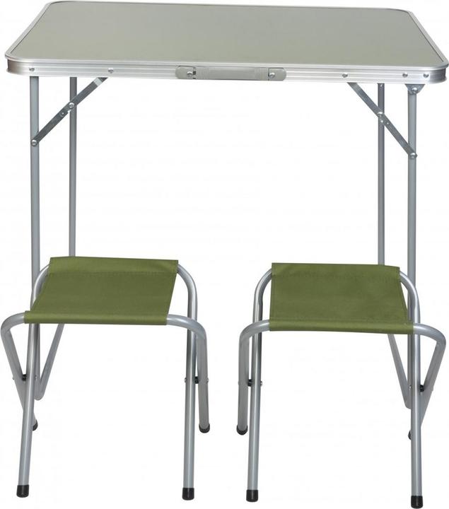 Actual product image Enero Folding camping hiking table 80 x 60 x 70 cm + two chairs green