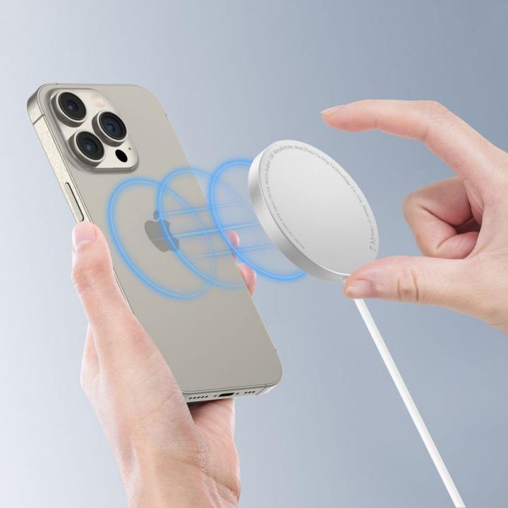 Image du produit Tech-Protect QI15W-A34 Chargeur inductif avec MagSafe et câble USB-C - blanc (15 W)