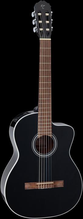 Actual product image Takamine Classical Guitar, G Series, GC2CE BLK, Classic/C (Classical guitar, Mahogany back and sides, Spruce top, Indian Laurel fingerboard)