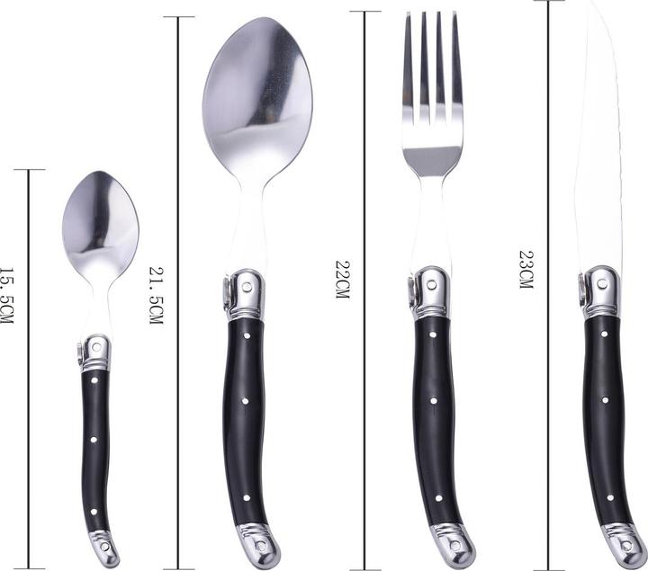 Actual product image Laguiole 24 pieces CUTLERY 4 LAYERS WOODEN BOX (24 Piece, Cutlery set)