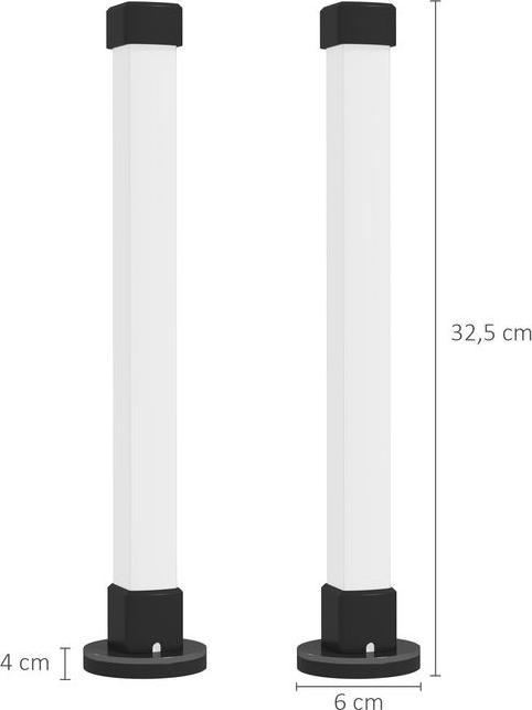 Image du produit Swisshandel24 2er-Set LED-Lampe, Tischlampe mit App- und Fernsteuerung, Farb-Modi, Weiss