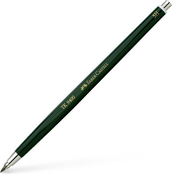 Actual product image Faber-Castell Castell 139413 - Clutch pencil TK 9400, lead thickness: 2 mm, hardness: 3H, barrel colour: green (2 mm, 3H, 1 x)