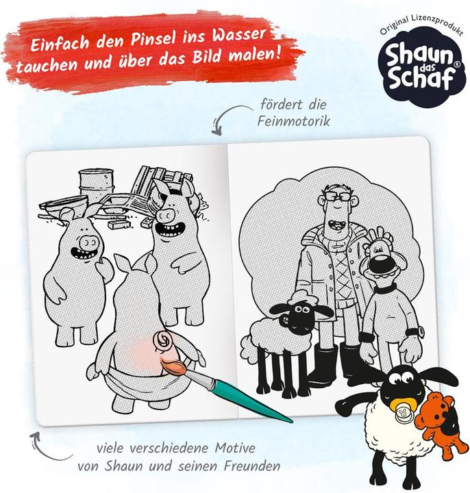 Actual product image Shaun the sheep magic colouring book