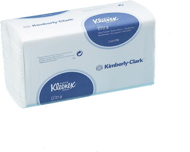 Produktbild Kleenex Falthandtuch 2lg. 24,1x19,1cm 37374 weiss, Z-Falz 18x150 Blatt (18 x)