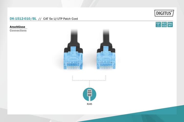 Actual product image Digitus Network cable (U/UTP, CAT5e, 1 m)