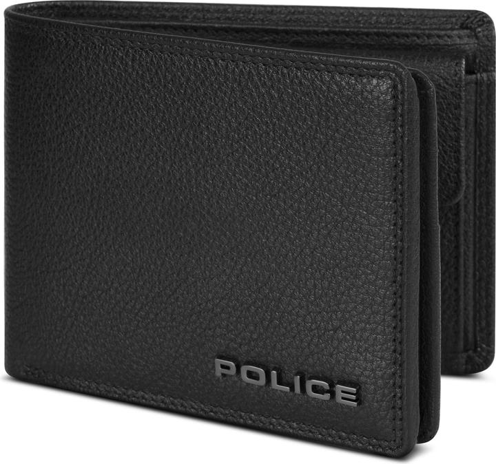 Actual product image Police Geldbörse RFID Leder 12 cm ausklappbar mit Reissverschlussfach