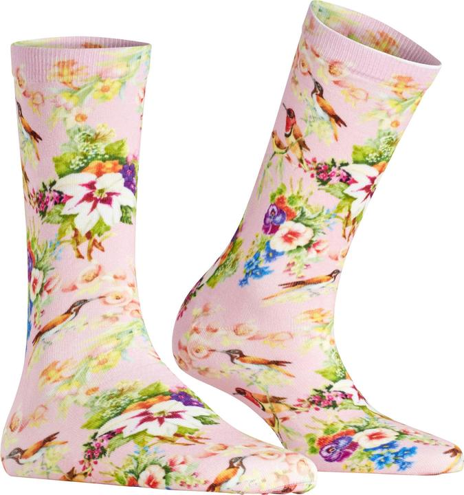 Immagine prodotto Burlington Chaussettes "Joyful Flower" (fiore gioioso) rayé rosa foncé (36 - 41)