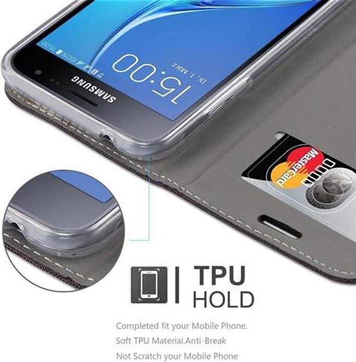 Produktbild Cadorabo Book Jeans Optik Cover (Samsung Galaxy J3 (2016))