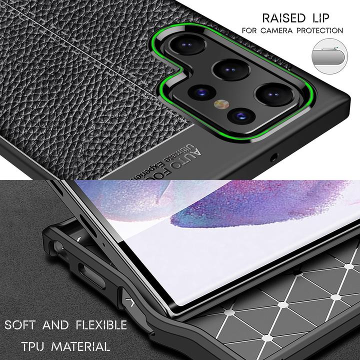 Immagine prodotto Nalia Custodia per cellulare in silicone con aspetto in pelle (Samsung Galaxy S22 Ultra)