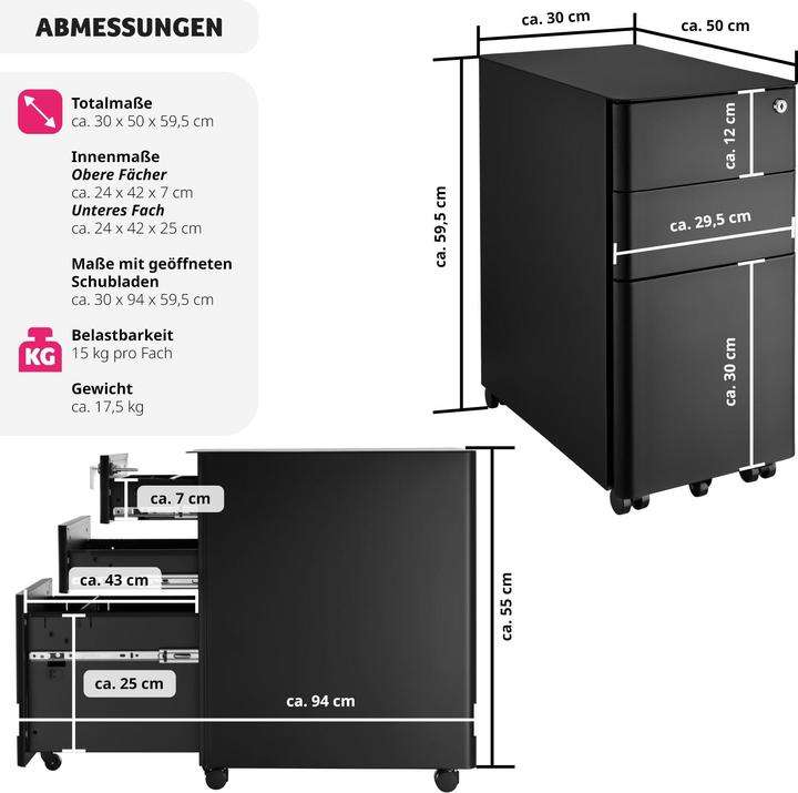 Image du produit tectake Parvus (30 x 50 x 59.5 cm)