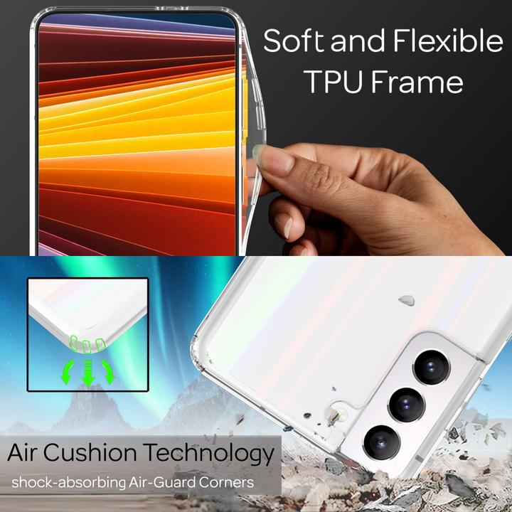 Produktbild Nalia Klare Hartglas Hülle Regenbogen Effekt (Samsung Galaxy S22)