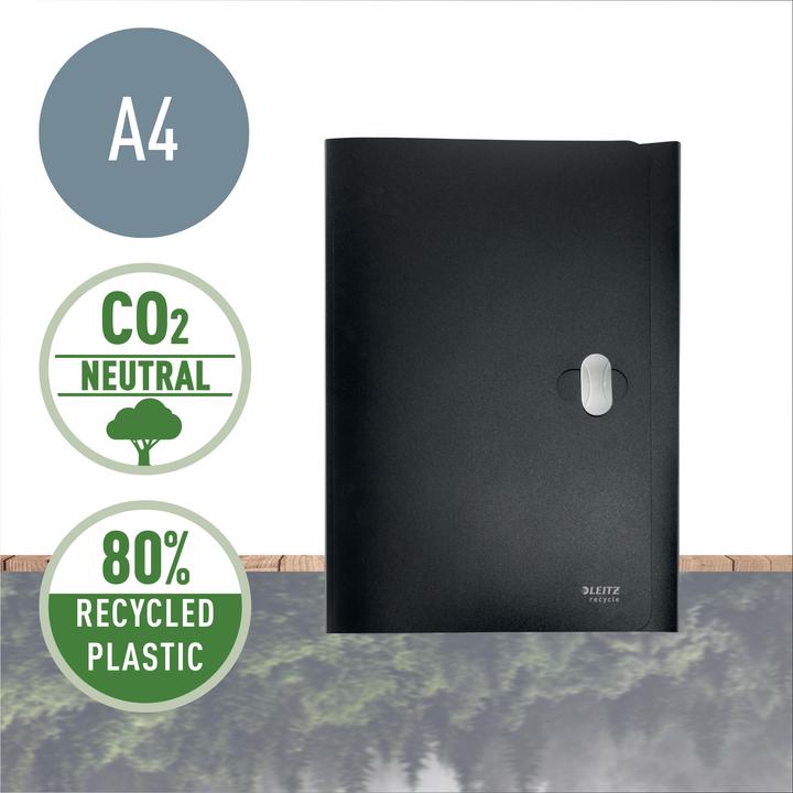 Actual product image Leitz Insert folder ALPHA Recycle A4 Black (A4, 1 x)