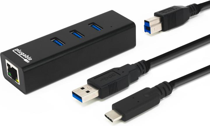 Image du produit Plugable Hub alimenté par bus 3 ports USB 3.0 (USB-C)