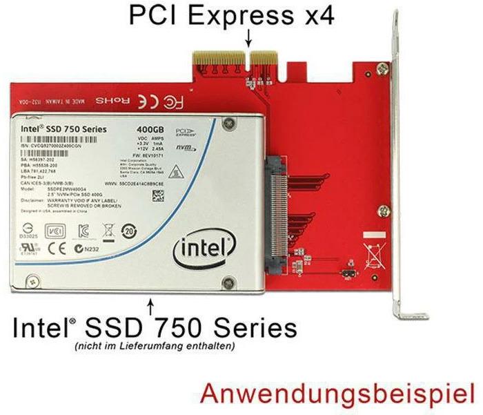 Produktbild Delock PCI-Express-x4 Kontroller 2.5" U.2