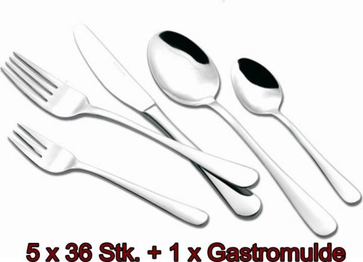 Actual product image Esmeyer Cutlery tray Silvia 18/0, stainless steel, silver/blue, 55 x 33 x 8.5 cm, 181 (181 Piece, Cutlery set)
