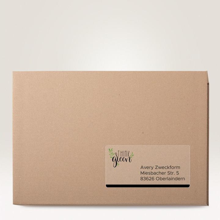 Actual product image Avery Versand labels