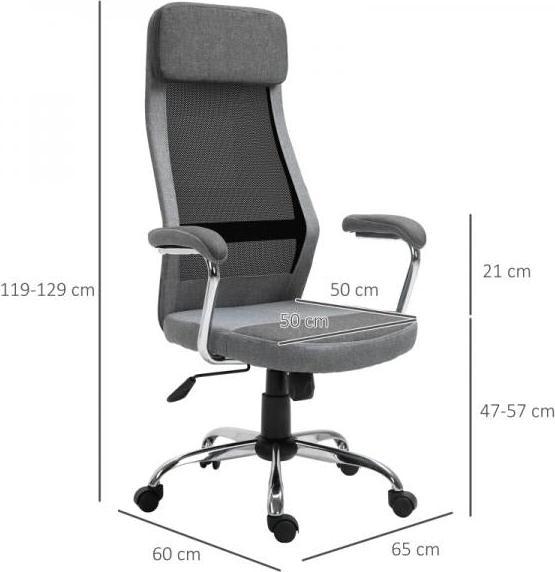 Produktbild Vinsetto Bürostuhl ergonomisch und mit hoher Rückenlehne