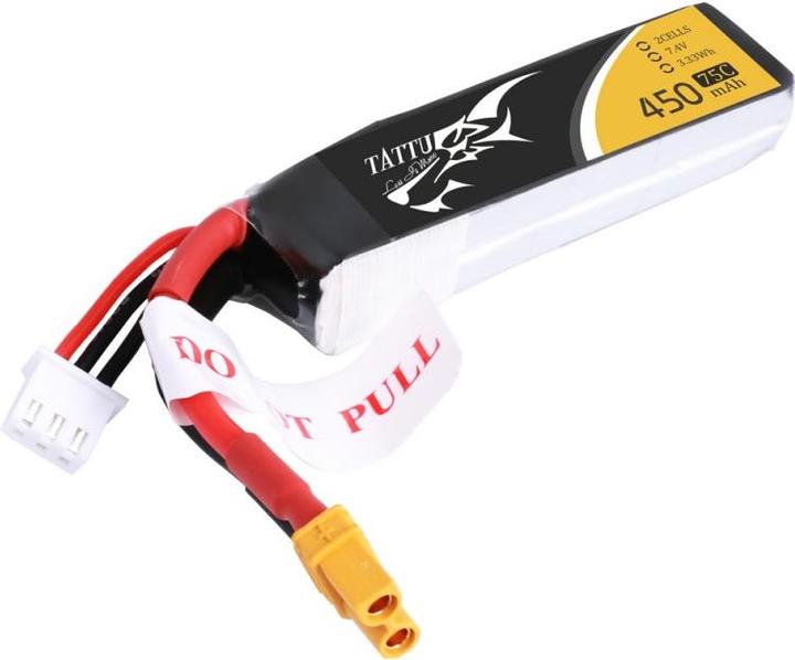Immagine prodotto Tattu RC-Akku LiPo 75C 2S1P (7.40 V, 450 mAh)