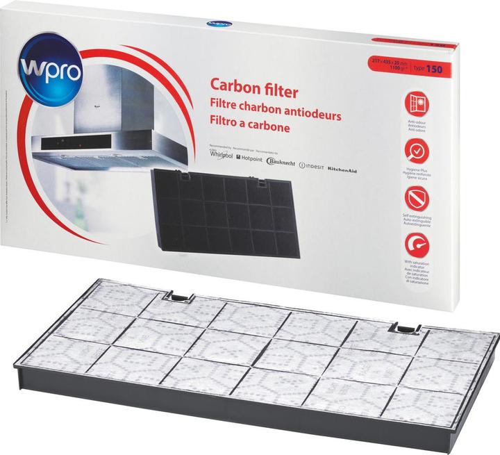 Image du produit Whirlpool GEWER wpro CHF150/1 - Accessoires hotte aspirante/ Filtre à charbon actif antibactérien type15