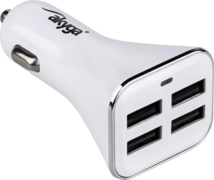 Actual product image Akyga AK-CH-09 car charger 4x USB 6.8A white 12V