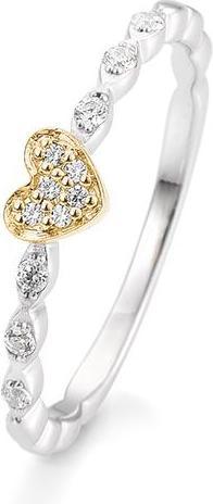 Immagine prodotto Breuning Anello di fidanzamento a cuore (48, Oro 750/18 K)