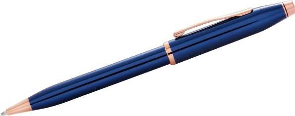Produktbild Cross Drehkugelschreiber Century II Transluzent Blau Rosegold Beschlägen Geschenkbox (Blau, 1 x)