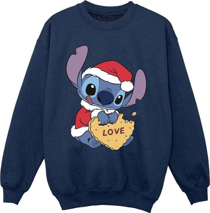 Disney Lilo And Stitch Christmas Love Biscuit Sweatshirt Mädchen