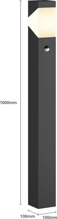 Produktbild Lucande Kiran Aussen Garten Leuchte w/Sensor H100 Graphite (E27, IP44)