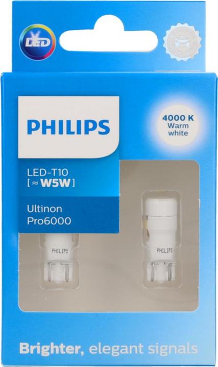 Actual product image Philips X-treme Ultinon Pro6000 (W5W)