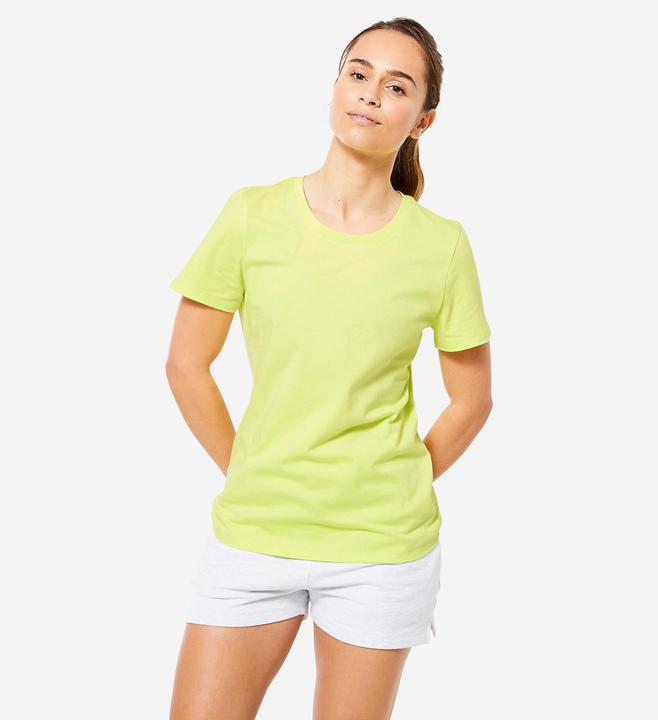 Domyos T-Shirt Damen - Essentials 500 gelb