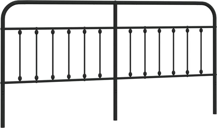 Image du produit VidaXL Kopfteil Metall Schwarz 193 cm, Farbe: Schwarz, Material (198 x 3 x 100 cm)