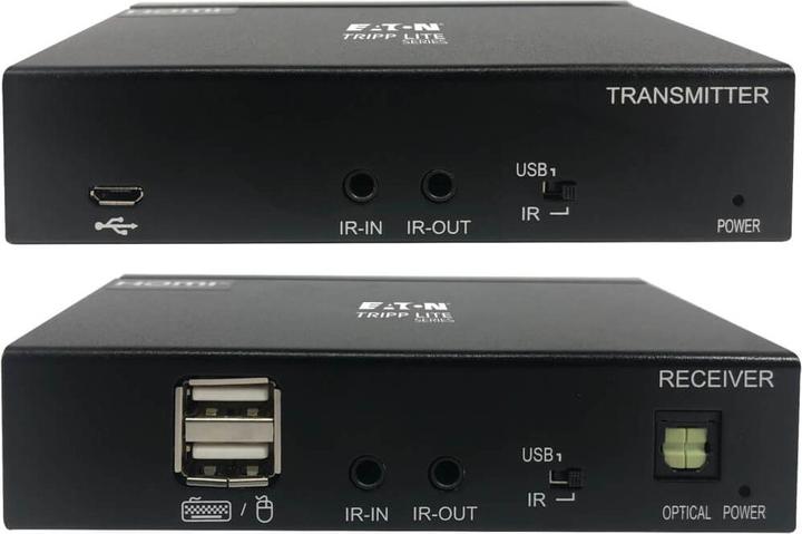 Image du produit Eaton DisplayPort over Cat6 Extender Kit KVM Support USB 4K DP1.2a PoC HDCP 2.2 230ft. 70.