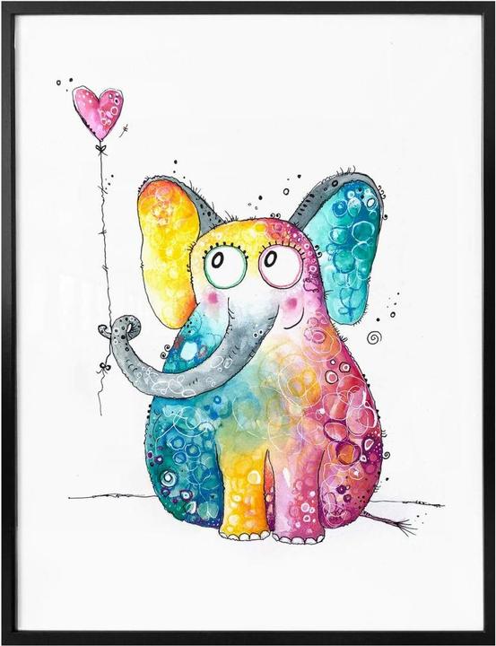 Produktbild Trenddeko Elefant mit Herz (30 x 40 cm)