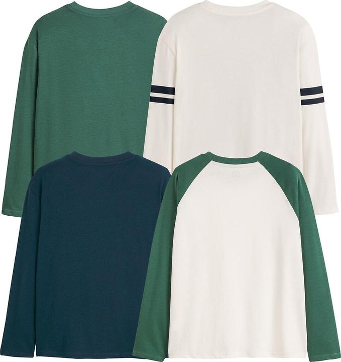 Produktbild La Redoute Collections 4er-Pack Langarm-Shirts im Campus-Look (128)