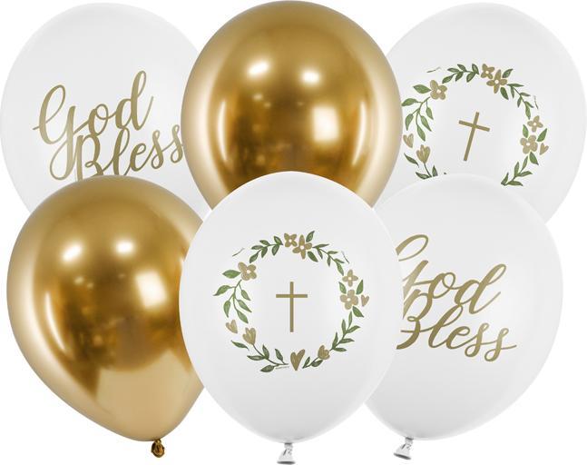 Partydeco Ballons 30 cm, God Bless, mix (1 pkt / 6 pc.) (1 x)