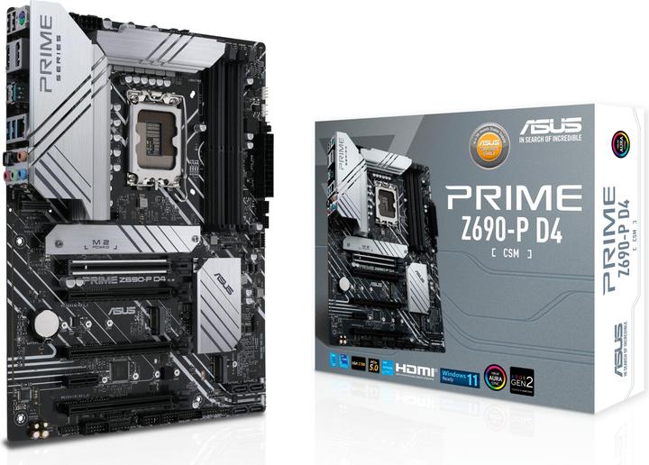 Image du produit ASUS Prime Z690-P D4-CSM (LGA 1700, Intel Z690H, ATX)