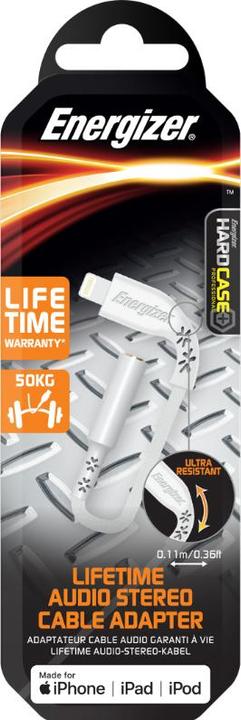 Produktbild Energizer Lifetime Audio Stereo Cable Adapter (0.11m) white