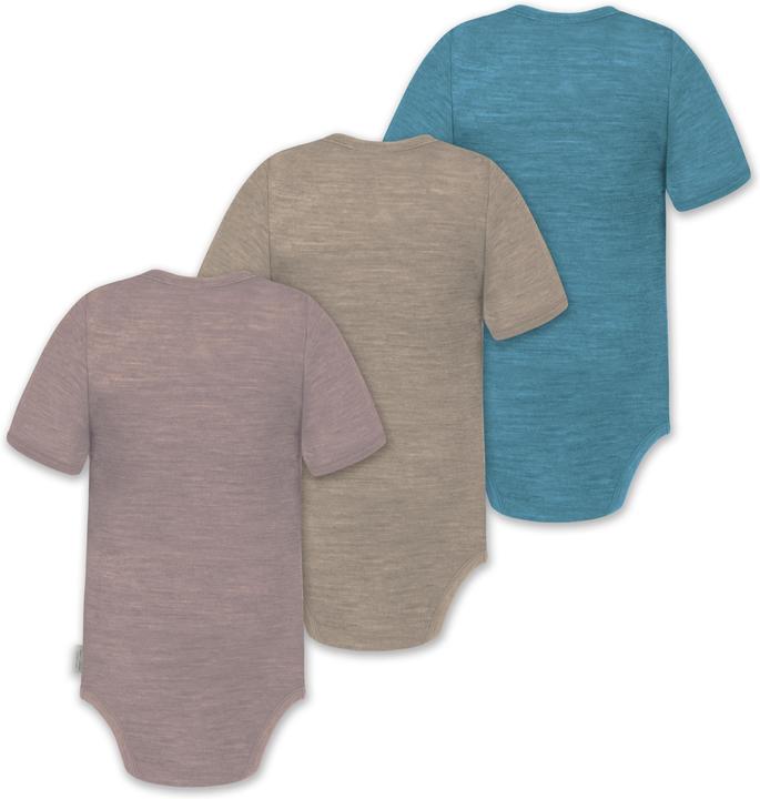 Immagine prodotto Normani Set di 3 body baby merino a maniche corte "Tihoi" - 9319 (74)