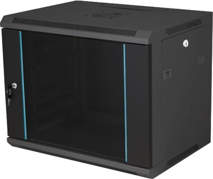 Q-Lantec Regalschrank 19 18U 600x450 schwarz FLAT PACK (18 HE, 19 Zoll Rack)